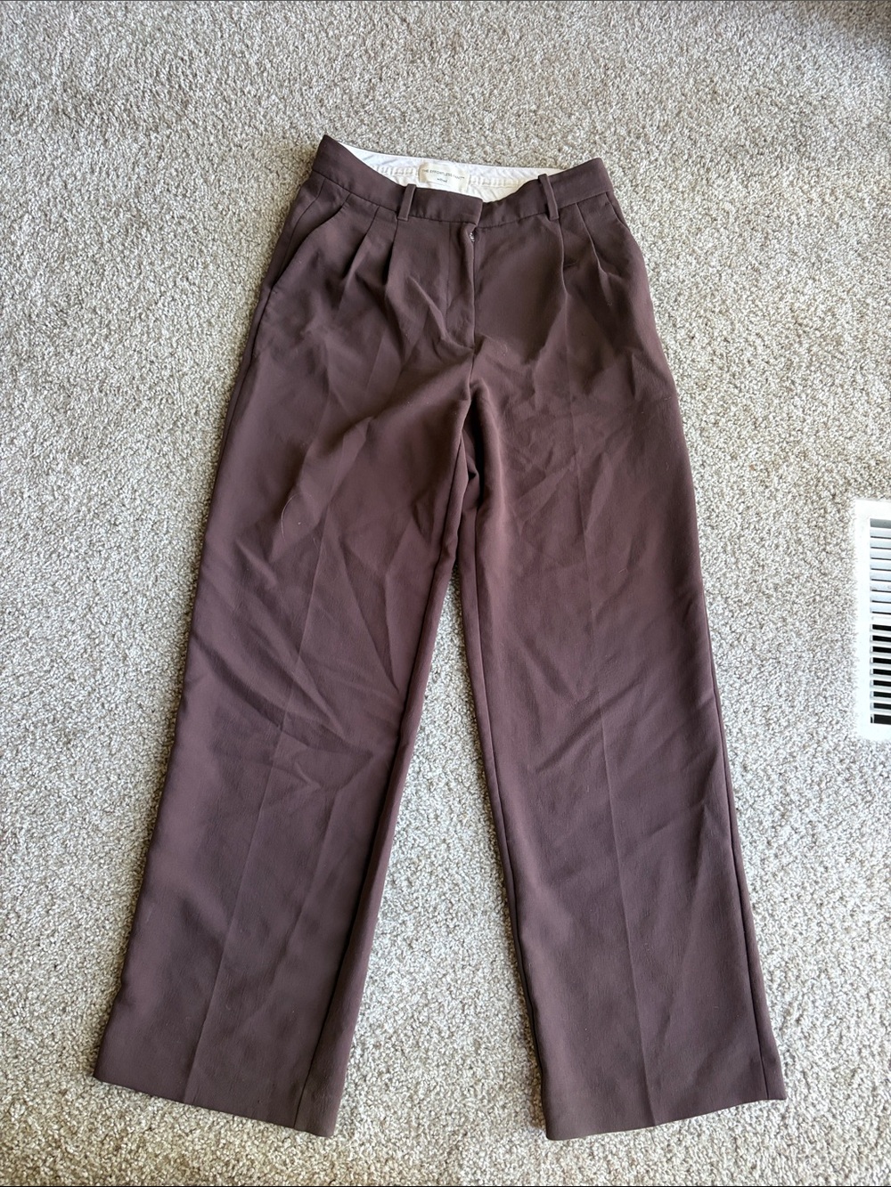 Wilfred Women’s Brown Straight-Leg Dress Pants
